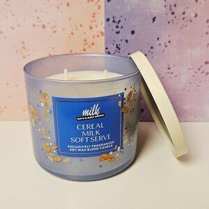 Bath and Body Works x Milk Bar Collab Cereal Milk Soft Serve 3-Wick Candle